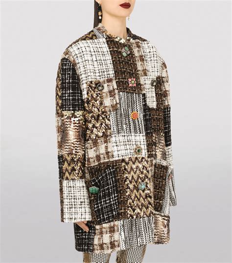 patchwork dolce gabbana|Shop Dolce&Gabbana Patchwork Coat .